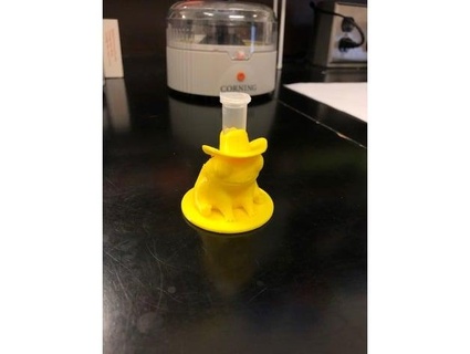 fred cowboy hat tube holder amickle 3d print model - Mito3D