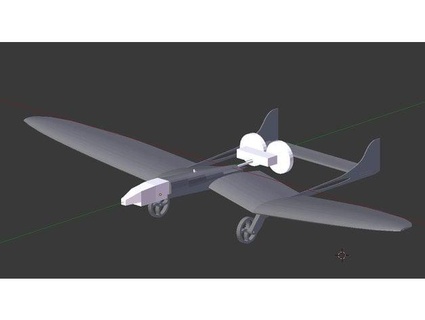 Flugzeug powerup40 lila 3d print model - Mito3D