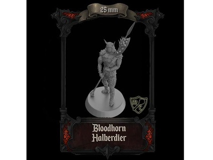 bloodhorn halberdier miniatureland 3d print model - Mito3D