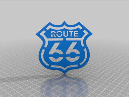 Route 66 Zeichen syzguru11 3d print model - Mito3D