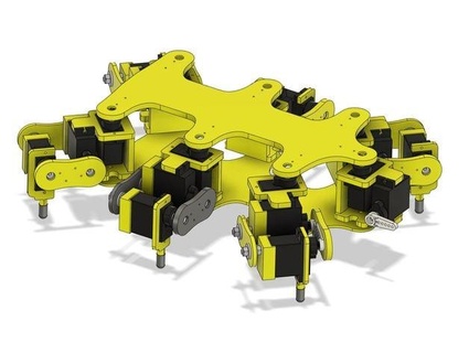 robot hexapodo minihexagonal acicuecalo 3d print model - Mito3D