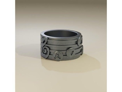 song storms ring bisic  3d print model - Mito3D