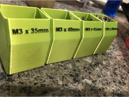 38x38 tall parts bins m3 screw labels biogeopaleochem 3d print model - Mito3D