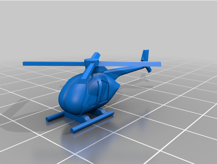 helicopter n-scale scribbless 3d print model - Mito3D