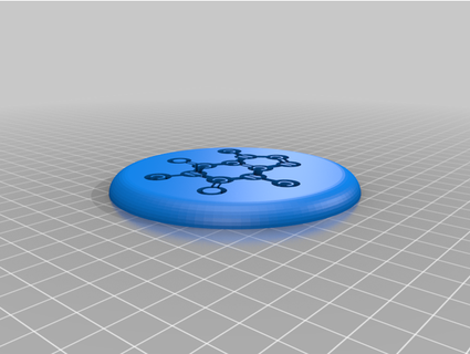 caffeine molecule coffee tea coaster smckown 3d print model - Mito3D