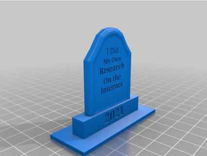 covid meme headstone cdrservices 3d print model - Mito3D