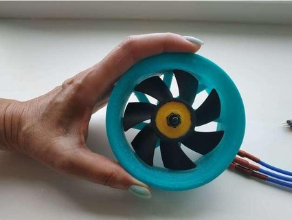 edf80 electric canalisé ventilateur rc jouets tanyaakinora 3d print model - Mito3D