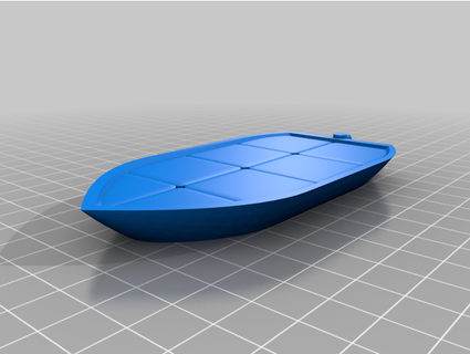 dnd large row boat vgormless 3d print model - Mito3D