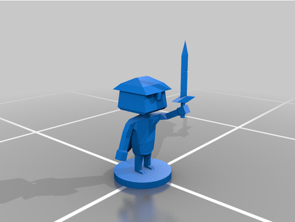 low poly knight 2 wemakethings 3d print model - Mito3D