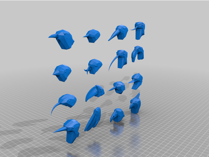 16 different bird beaks chemistryrich 3d print model - Mito3D
