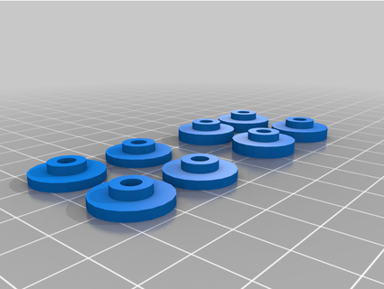 bed spacers silicone mounts dewcod 3d print model - Mito3D