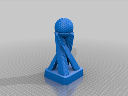 golf trophy - longest drive champion updated 2022 slickdexic 3d print model - Mito3D