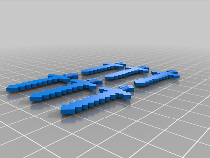 Lego compatible Minecraft espada juego bagres 3d print model - Mito3D