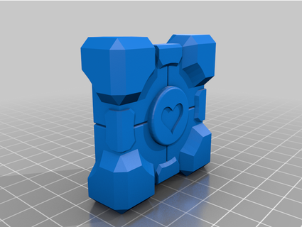 companion cube qr code cover bdistin 3d print model - Mito3D