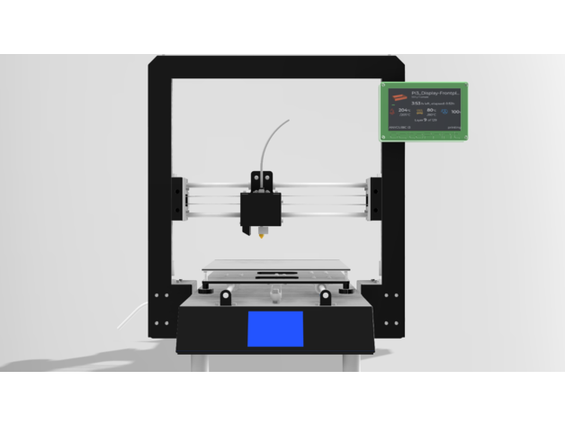 cadere Schermo titolare supporto 5 bigtreetech pi tft50 anycubic i3 mega mvlpgaming 3D print model - Mito3D