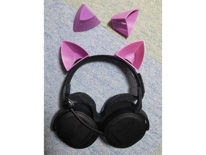 arctis 7 headset cat ears asherao 3d print model - Mito3D
