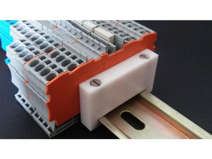 Lärm Schiene Hutschiene Block Markendinge 3d print model - Mito3D