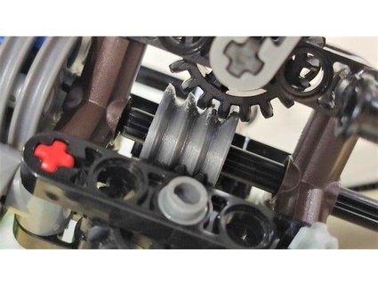 lego technic special part - slit gear 4t slider rotate yong3dprint 3d print model - Mito3D
