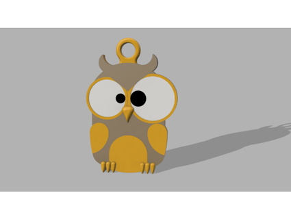 owl pendant xenomorphium 3d print model - Mito3D
