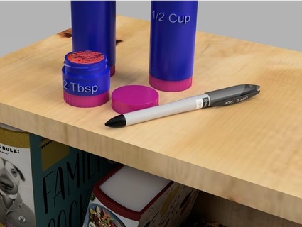 measuring & storage tubes - lucerne milk jug caps 3d print model - Mito3D