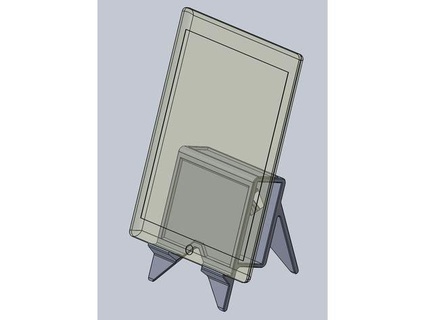 ipad stand battery pack support needed cowcow 3d print model - Mito3D