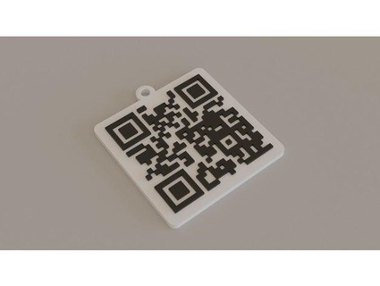 rickroll qr keychain direct link dreido 3d print model - Mito3D