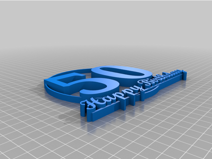 contento compleanno 50 Dirksbastelbude 3d print model - Mito3D