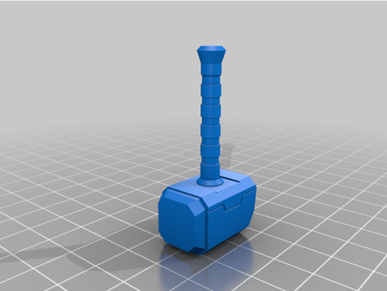 thor's hammer fridge magnet toonooky 3d print model - Mito3D