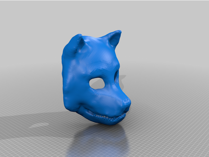 wolf mask short ears obeisance 3d print model - Mito3D