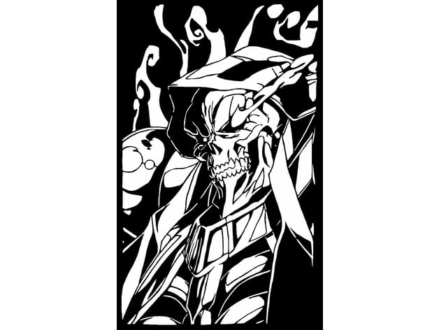 ainz ooal gown stencil 5 longquang 3D print model - Mito3D