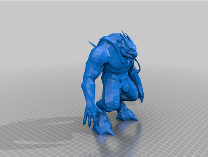 señor batalla criatura 3dprintoutz4u 3d print model - Mito3D