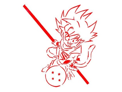 ragazzo Goku stencil 2 longquan 3d print model - Mito3D
