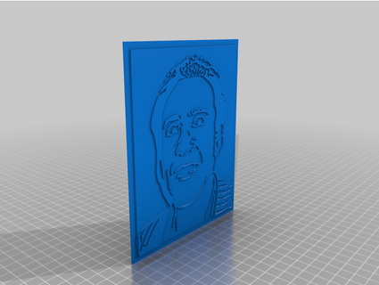 nic cage 25d picture mexodis 3d print model - Mito3D