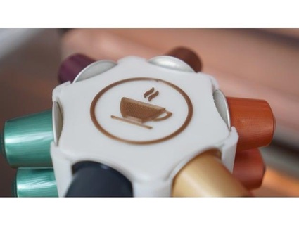 Nespresso Kapsel Türme Startseite Mantel Design Bücherregal 3d print model - Mito3D