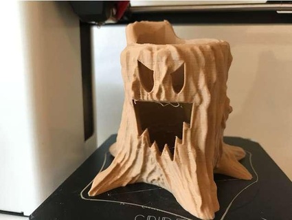 halloween tree stump led candle anders644pi 3d print model - Mito3D