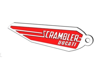Ducati Scrambler Flügel Logo Schlüsselring Grafschaft 3d print model - Mito3D
