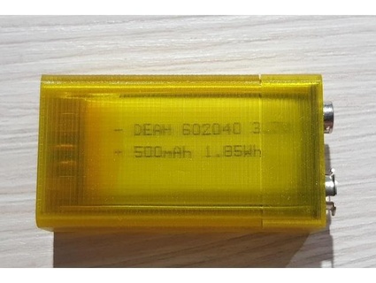 bricolaje diy 9v 74v pp3 batería cáscara s0n1c 3d print model - Mito3D