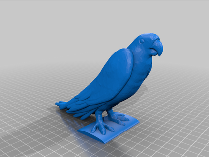 shoulder parrot magnets wuergmann 3d print model - Mito3D