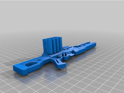 spektral uzun plazma tüfek çarpitilmis görünüm 3d 3d print model - Mito3D