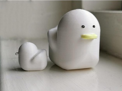 cute duck tomo designs 3d print model - Mito3D