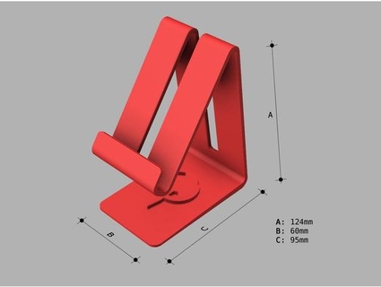 soporte celular universale logo terremoto appamokey 3d print model - Mito3D
