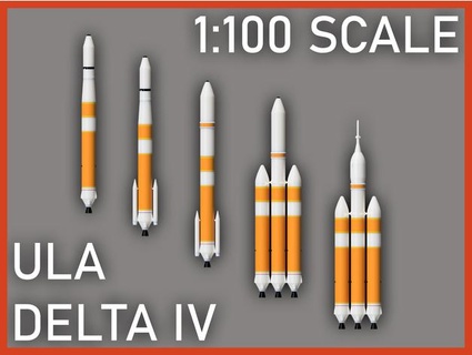1 100 scala ula delta iv astronauta 3d print model - Mito3D