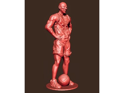 Michael Jordanien 3d Zahl tapfer 3d print model - Mito3D
