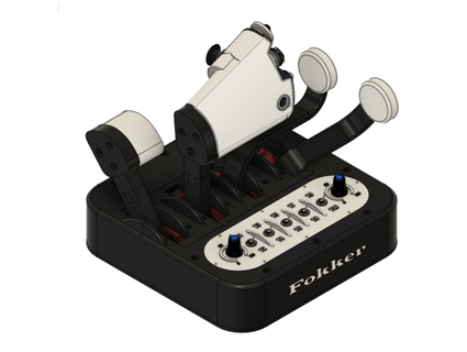 throttle-quadrant fokker - 8 axes 31 buttons magniby 3d print model - Mito3D