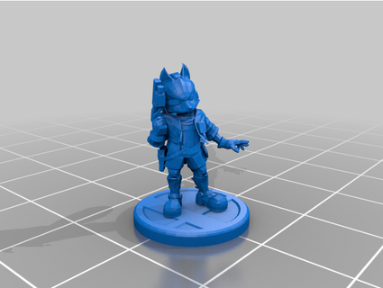 bossposes -ssbu - fox trophie kodiking 3d print model - Mito3D