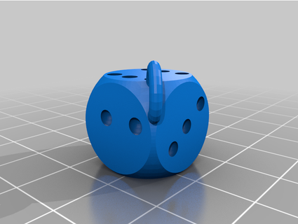 dice keychain 3d-printed-world 3d print model - Mito3D