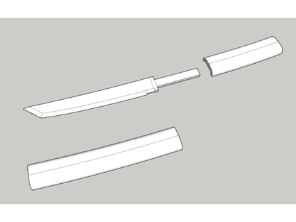 cs cuchillo ravencosplay 3d print model - Mito3D