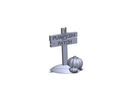 pumpkin patch sign - halloween town haughtyocean 3d print model - Mito3D