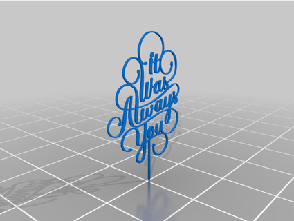 cake topper always paninithecat 3d print model - Mito3D