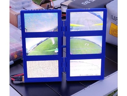 fpv drone race 6 screen enclosure aaron5 3d print model - Mito3D